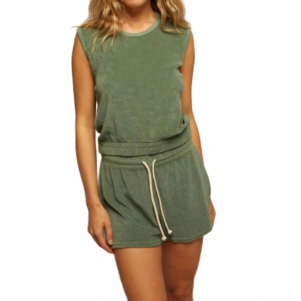 perfectwhitetee Olive Green Sleeveless Tank Top